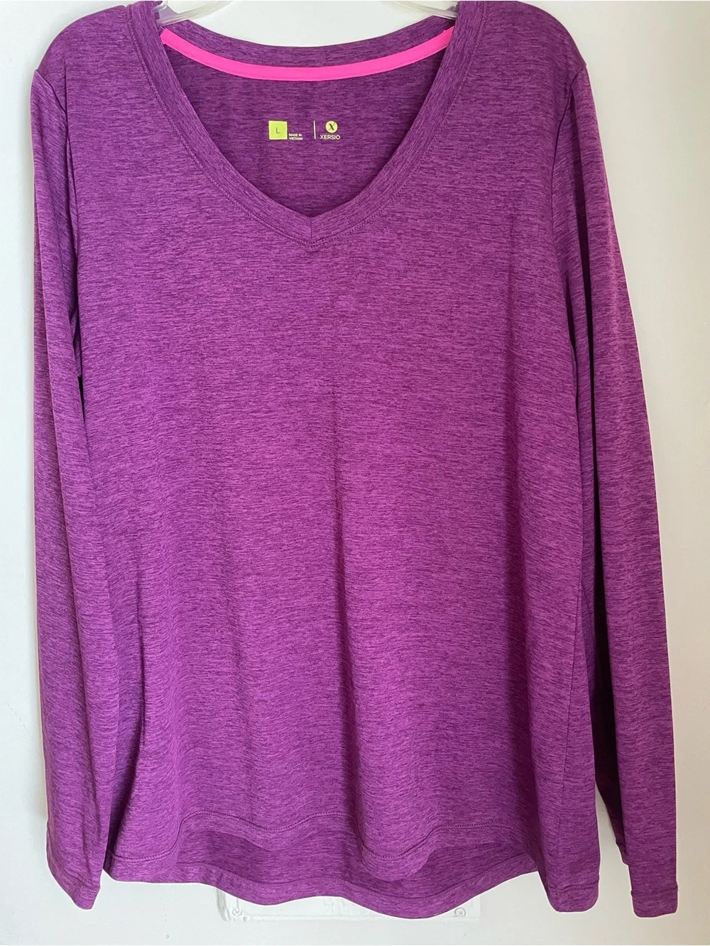 Xersion V-Neck Long Sleeve Dry-Fit Top